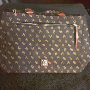 Dooney & Bourke Brown and Gold Tote Bag